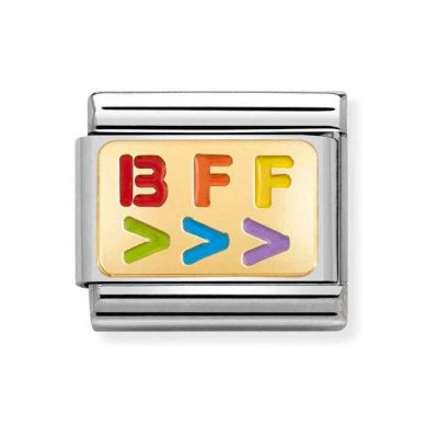 Nomination 18ct & Enamel Rainbow BFF Right Charm.