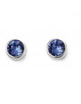 Silver September Birthstone Swarovski Earrings.