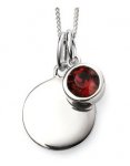 Silver January Birthstone Swarovski Pendant.