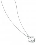 Silver D For Diamond Corner Diamond Heart Locket