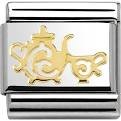 Nomination Stainless Steel & 18ct Teapot Versailles Charm.