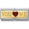 Nomination Double Engraved Charm Gold You and Me Charm