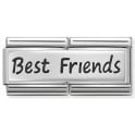 NOM DOUBLE ENGRAVED BEST FRIENDS SILV SHINE- 330710-03