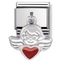 Nomination Silver & Enamel Red Heart Drop CLassic Charm| Just My Gifts