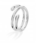 Lucy Quartermaine Silver Coil Drop Ring