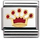 Nomination 18ct & Enamel Queen's Crown Charm.