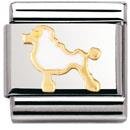 Nomination 18ct Gold & Enamel Poodle Charm.