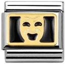 Nomination 18ct Gold Smiling Mask Charm.