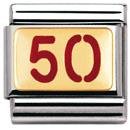 Nomination 18ct Gold & Enamel 50 Charm