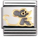 Nomination Enamel & 18ct Gold Mouse  Charm.