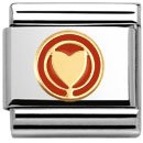 Nomination 18ct Gold Red Endless Love Heart Classic Charm