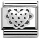 Nomination Stainless Steel & Silver Shine Lace Heart Charm