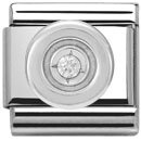 Nomination Cubic Zirconia Circle Silver Shine Classic Charm