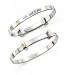 Silver Gold Plated Detain D For Diamond wish upon a Star Bangle