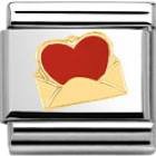 Nomination 18ct Envelope with Heart Charm.