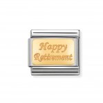 Nomination 18ct Gold Plate Happy Retirement