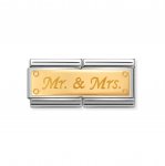 Nomination Gold Double Mr & Mrs link 18ct Gold.