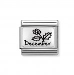 Nomination Silver December Holly Charm