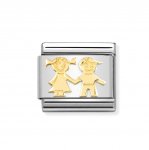 Nomination 18ct Glod Brother & Sister Charm.