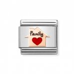 Nomination 9ct Rose Gold & Enamel Red Heart House Charm