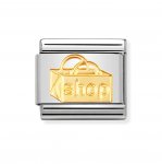 Nomination 18ct Gold Shopping Bag Charm.
