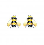 Sterling Silver Vintage Daisy Bumble Bee stud Earrings | Just My Gifts