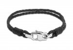 Gents Black Leather Bracelet