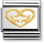 Nomination 18ct Gold Open Gold Heart Classic Charm