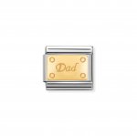 Nomination 18ct Gold Plate Dad Charm