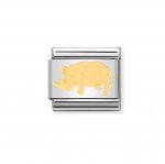 Nomination 18ct Rhinoceros Earth Animal