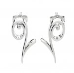 Lucy Quartermaine Silver Q Stud Earrings