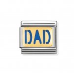 Nomination 18ct Gold & Enamel Dad Charm.