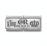 Nomination Silver King Charles Coronation 2023 Charm