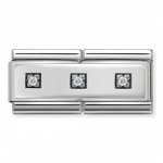 Nomination CZ DOUBLE SYMBOLS 3 ZIRCONS