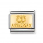 Nomination 18ct Gold Plate Anniversary Wedding Rings Charm.