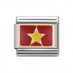 Nomination Vietnam Enamel Flag 18ct Gold