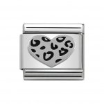 Nomination Silver Leopard Heart Charm