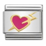 Nomination pink Heart Lightening Love Charm