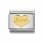 Nomination 18ct Sister Heart Charm