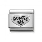 Nomination Silver Auntie Heart Charm.