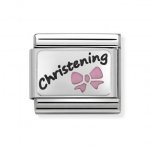 Nomination Silver Shine Pink Christening Charm