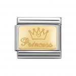 Nomination 18ct Gold Plate Princess Engraved