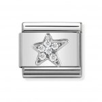 Nomination Stainless Steel & Silver Shine CZ Asymetric Star Charm.