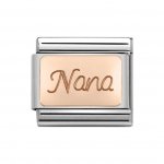 Nomination 9ct Rose Plate Nana Charm