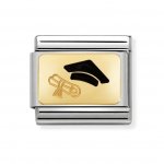 Nomination Stainless Steel, Enamel & 18ct Black Diploma and Cap