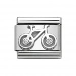 Nomination Classic Silver CZ set Bike Charm.