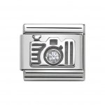 Nomination Classic Silver CZ set Camera Charm.