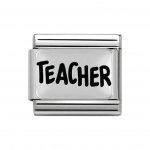 Nomination Silver Shine Teacher Plates Charm
