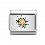 Nomination Stainless Steel & Silver Shine CZ Yellow Sun Charm.