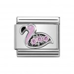 Nomination Silver Shine CZ Pink Flamingo Charm
